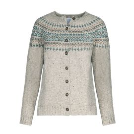 Women's Ailsa Mull Fair Isle Knitted Wool Crew Neck Cardigan