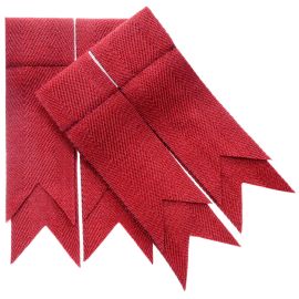 Red Weathered Plain Coloured Garter Double Flashes