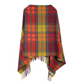Georgia Buchanan Berry Tartan Lambswool Poncho
