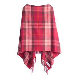 Georgia Lochcarron Hunting Rose Tartan Lambswool Poncho