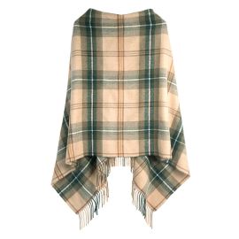 Georgia Saskatchewan Weathered Canadian Tartan Lambswool Poncho