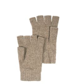 Womens Luxury Otter Cashmere Fingerless Gloves