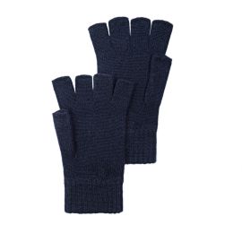 Mens Luxury Dark Navy Cashmere Fingerless Gloves