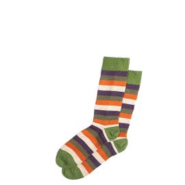 Mens Moss Stripe Merino Blend Socks