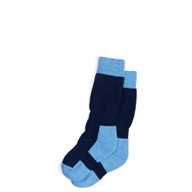 Womens Navy Glen Crew Length Merino Blend Socks