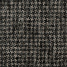 Dogtooth Black & White Wool Blend Mohair Tweed Fabric