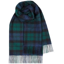 Black Watch Modern Tartan Lambswool Stole - Front