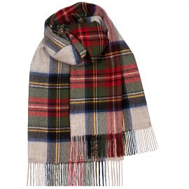 Stewart Silver Tartan Lambswool Stole 