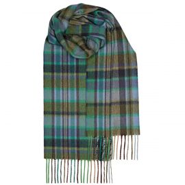 Green Meadow Check Luxury Cashmere Scarf
