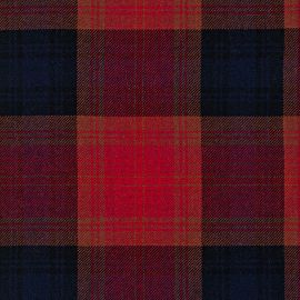 Navy & Red Plaid Lightweight Fabric