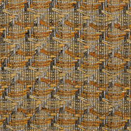 Grey & Gold Check Sorbet Tweed Fabric