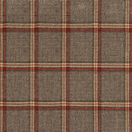 Olive Glen Windowpane Soft Wool Recycled Blend Tweed Fabric Sample