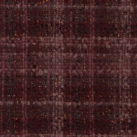 Rust Check Wool Blend Mohair Loop Tweed Fabric
