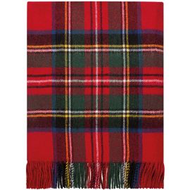 Border Stewart Royal Modern Tartan Lambswool Blanket