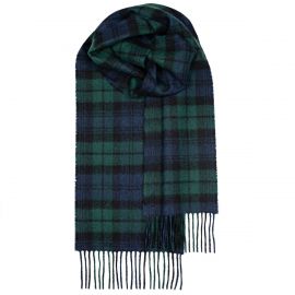 Bowhill Black Watch Modern Tartan Lambswool Scarf