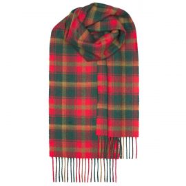 Bowhill Maple Leaf Canadian Tartan Lambswool Scarf