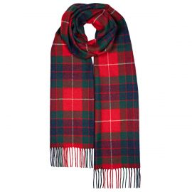 Darwin Fraser Red Modern Luxury Oversized Lambswool Scarf