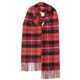 Darwin Gunn Red Tartan Oversized Lambswool Scarf