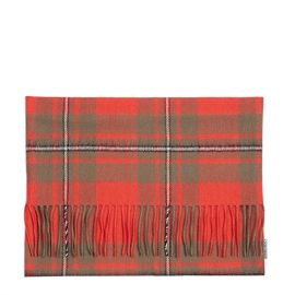 Borders MacGregor Weathered Tartan Lambswool Small Fringed Cushion Cover