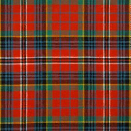 MacPherson Red Ancient Medium Weight Tartan Fabric-Front