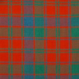 Robertson Red Ancient Medium Weight Tartan Fabric-Front