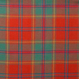 All Ireland Red Light Weight Tartan Fabric-Front