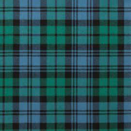 Black Watch Ancient Light Weight Tartan Fabric-Front