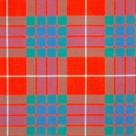 Fraser Red Ancient Light Weight Tartan Fabric-Front