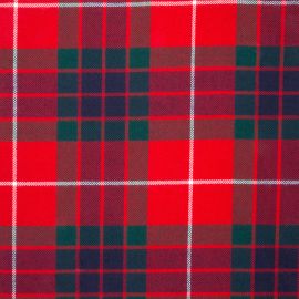 Fraser Red Modern Light Weight Tartan Fabric-Front