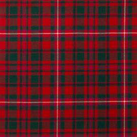 MacKinnon Red Modern Light Weight Tartan Fabric-Front