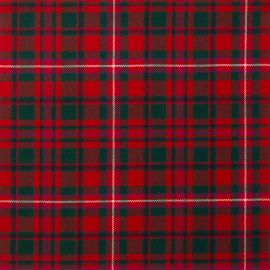 MacKinnon Red Modern Light Weight Tartan Fabric-Front