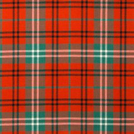 Morrison Red Ancient Light Weight Tartan Fabric-Front