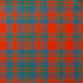 Matheson Red Ancient Light Weight Tartan Fabric-Front