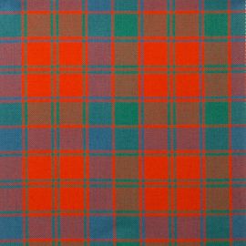 Robertson Red Ancient Light Weight Tartan Fabric-Front