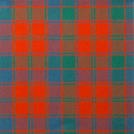 Robertson Red Ancient Light Weight Tartan Fabric-Front