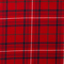 Rose Red Modern Light Weight Tartan Fabric-Front