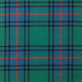 Shaw Green Ancient Light Weight Tartan Fabric-Front