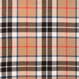 Thompson Camel Light Weight Tartan Fabric-Front