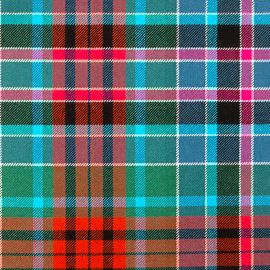 Gordon Red Ancient Heavy Weight Tartan Fabric-Front