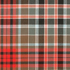 Gordon Red Weathered Heavy Weight Tartan Fabric-Front