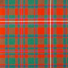 MacKinnon Red Ancient Heavy Weight Tartan Fabric-Front