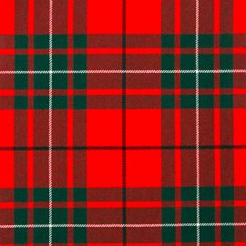 MacAuley Red Modern Heavy Weight Tartan Fabric-Front