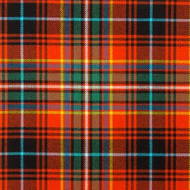 MacInnes Red Ancient Heavy Weight Tartan Fabric-Front