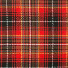 MacInnes Red Weathered Heavy Weight Tartan Fabric-Front