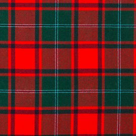 MacPhail Red Modern Heavy Weight Tartan Fabric-Front