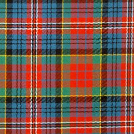 MacPherson Clan Ancient Heavy Weight Tartan Fabric-Front