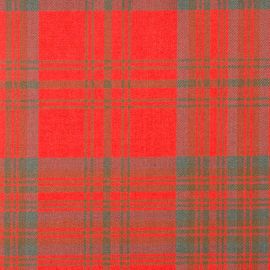 Matheson Red Weathered Heavy Weight Tartan Fabric-Front