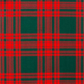 Menzies Green Modern Heavy Weight Tartan Fabric-Front