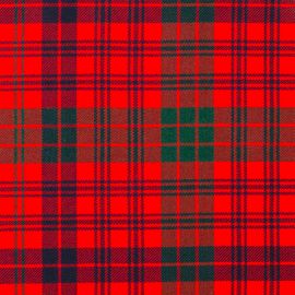 Ross Red Modern Heavy Weight Tartan Fabric-Front