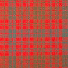 Ross Red Weathered Heavy Weight Tartan Fabric-Front
